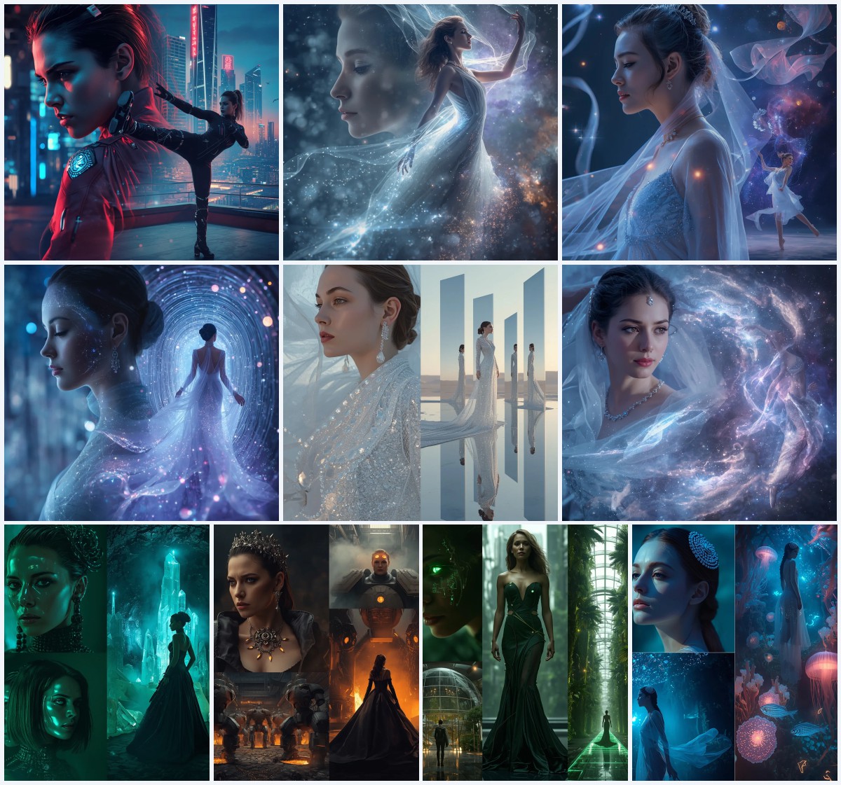Best 10 AI Prompts for Cinematic Female Model Portraits with Dynamic Lighting and High Fashion | Attitude girl prompt