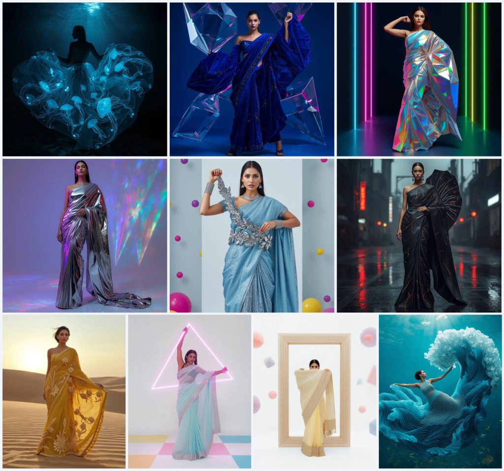 New 10 AI Prompts for Intellectual Saree Looks with Bookish Aesthetics | black saree prompt for ChatGPT