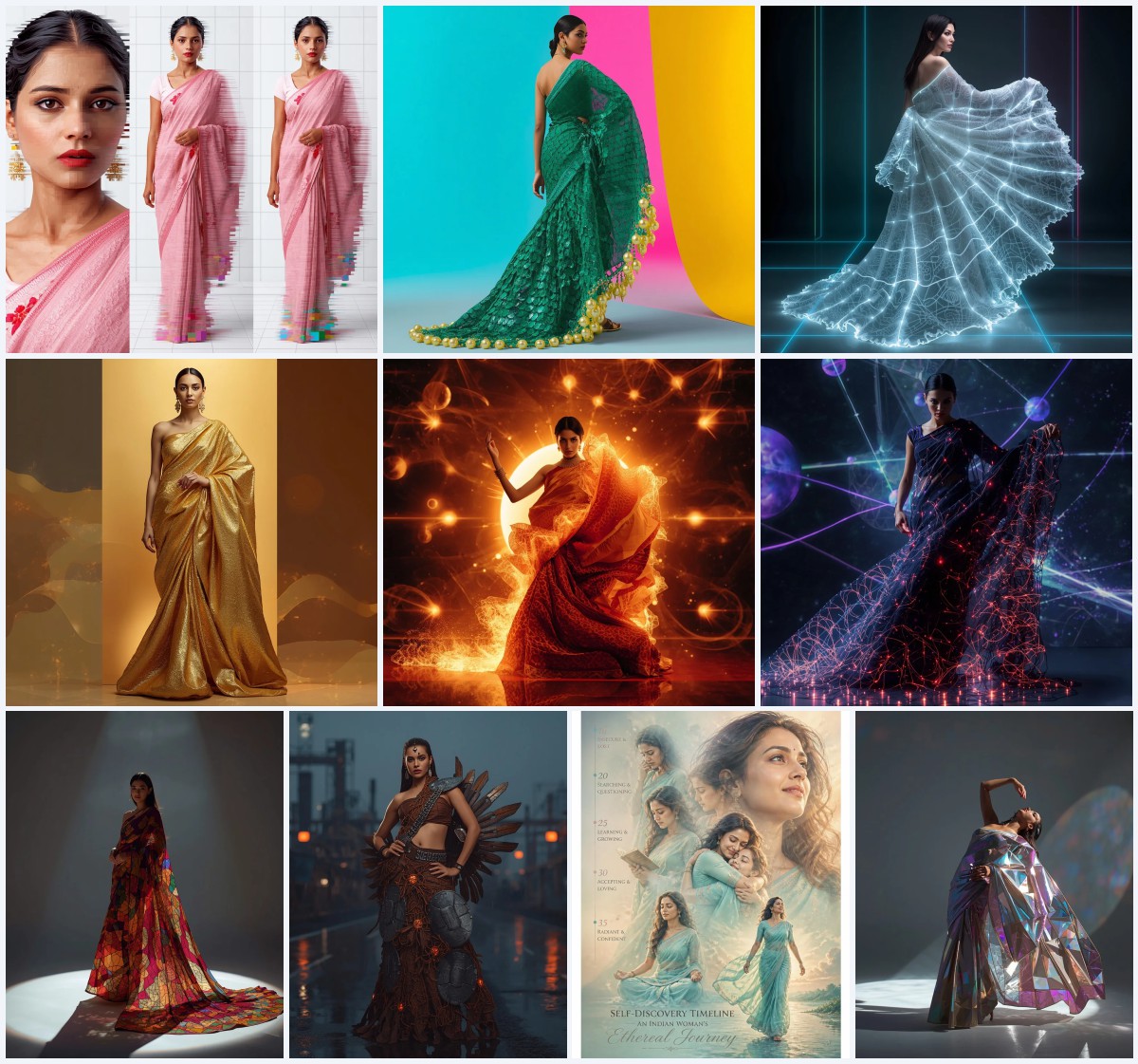 New 10 AI Prompts for Professional Office Saree Looks with Corporate Portraiture | new prompt photo editor