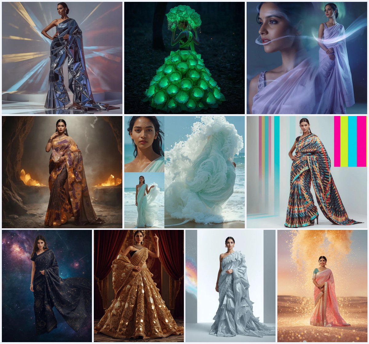 New 10 AI Prompts for Romantic Saree Looks in Rain with Evocative Photography | cute prompt for girls in saree in english